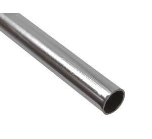 Tubo cortina 12 mm 2 m liso cromado Metalhsa