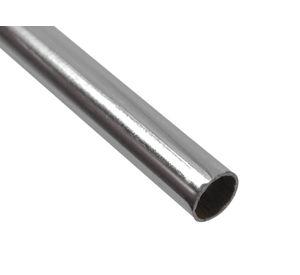 Tubo cortina 12 mm 3 m liso cromado Metalhsa