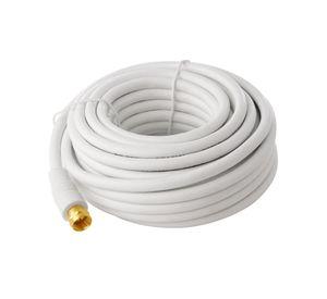 Cable coaxial conector f blanco x7.5 metros Macrotel