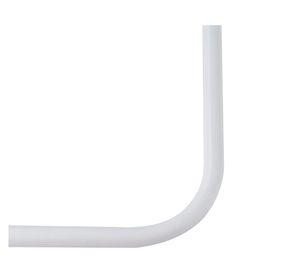Barra cortina baño 1x1 m angular plástificada blanco 5F