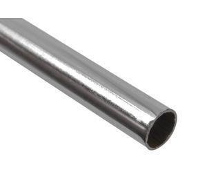 Tubo cortina 12 mm 2,5 m liso cromado Metalhsa