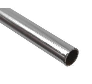 Tubo cortina 12 mm 2,5 m liso cromado Metalhsa