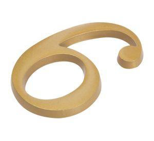 Número 6 7 cm bronce Poli