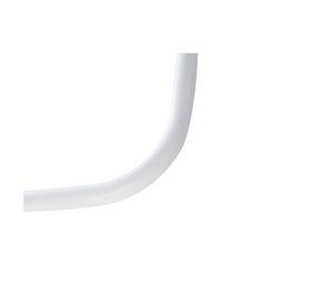 Barra cortina baño 0,90x1,8 m angular plástificada blanco Indegal