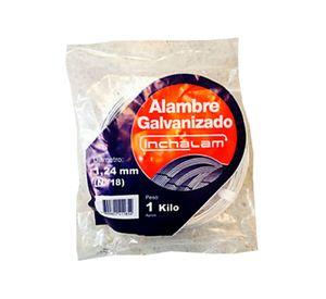 Alambre 1,24mmx100mt galvanizado 1 kilo. Inchalam