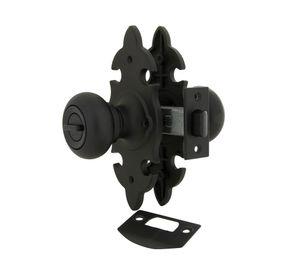 Cerradura tubular pomo baño/dormitorio negra 6044 Scanavini