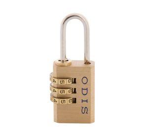 Candado viajero con clave 3 diales locker/maleta/mochila bronce 21mm Viajero Odis