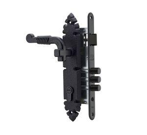 Cerradura embutida acceso B40 rústica negro Poli
