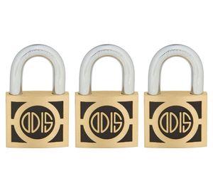 Pack 3 candados medio interior/exterior bronce 40mm S300 Odis