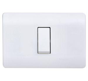 Placa armada interruptor 16A 9/24 Génesis blanco Schneider