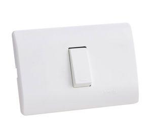 Placa armada interruptor 16A 9/24 Génesis blanco Schneider