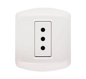 Toma corriente simple 10 a con casquete modus plus Bticino