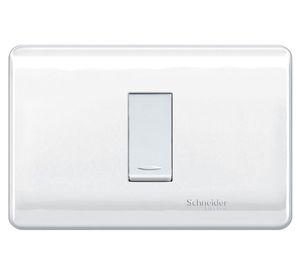 Placa armada interruptor 16A 9/12 Génesis blanco Schneider