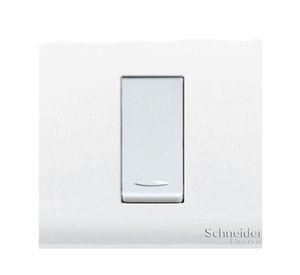 Placa armada interruptor 16A 9/12 Génesis blanco Schneider