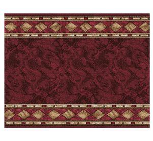 Alfombra de pasillo Madrás polipropileno rojo 67x100 cm