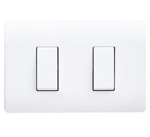Placa armada interruptor 16A 9/15 Génesis blanco Schneider