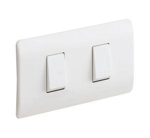 Placa armada interruptor 16A 9/15 Génesis blanco Schneider