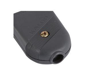 Enchufe macho  super 3 p negro Kalop
