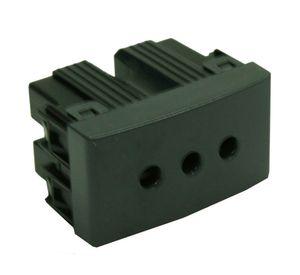 Modulo enchufe hembra 3 p 10 a 250 v negro Kalop