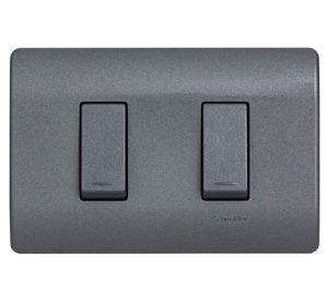 Placa armada interruptor 16A 9/15 Génesis humo Schneider