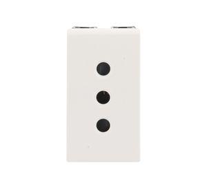 Módulo enchufe 10A 2B+T blanco Kalop