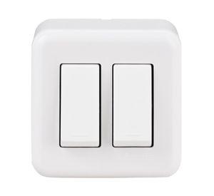 Casquete interruptor doble 16A Génesis blanco Schneider