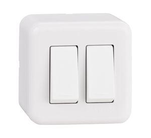 Casquete interruptor doble 16A Génesis blanco Schneider