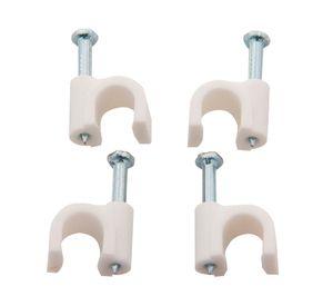 Grapas para cable coaxial color blanco Macrotel