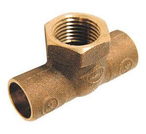 Tee tronco de bronce 3/4 x 3/4 x 1/2 so so hi Nibsa