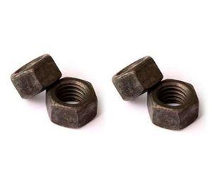 Tuerca hexagonal 1/4'' pavonado 4 unidades Imporper