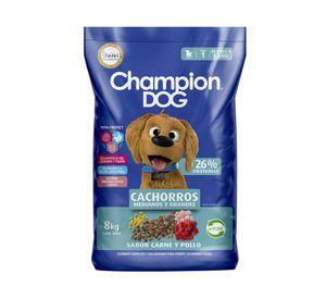 Alimento cachorro 8 kg carne pollo y leche champion dog
