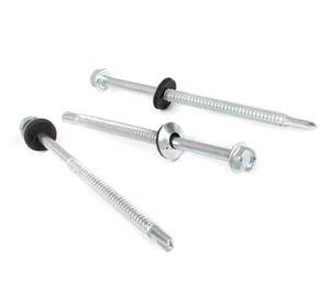 Tornillo autoperforante hexagonal con golilla y goma N°14 x 2 1/2'' 3 unidades Imporper