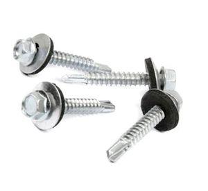 Tornillo autoperforante hexagonal con golilla y goma N°12 x 5/8'' 5 unidades Imporper