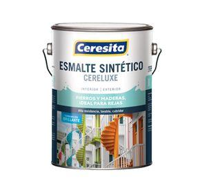 Esmalte sintético 1/4 galón cereluxe blanco brillante ceresita