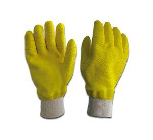 Guante poliéster látex anticorte amarillo Garmendia