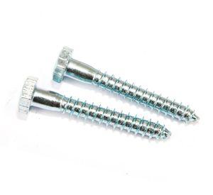 Tornillo Tirafondo 3/8 x 2 1/2''zincado 2 unidades Imporper.
