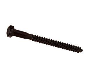 Tornillo Tirafondo 3/8 x 3 1/2''pavonado 2 unidades Imporper.