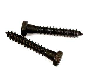 Tornillo Tirafondo 3/8 x 2 1/2''pavonado 2 unidades Imporper.