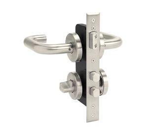 Cerradura embutida manilla baño plata 1044-960U Scanavini