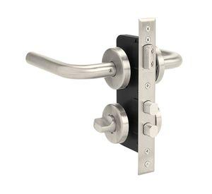 Cerradura embutida manilla baño plata 1044-960L Scanavini