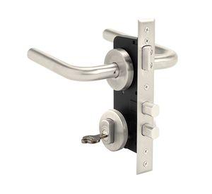 Cerradura embutida manilla acceso plata 1080-960L Scanavini