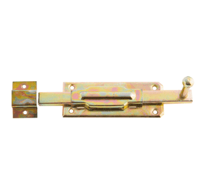 Picaporte base recta 15 cm parche puerta zincado Lioi