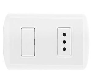 Interruptor+enchufe 9/12 modus blanco Bticino