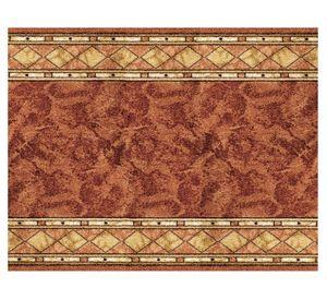 Alfombra de pasillo Madrás polipropileno terracota 67x100 cm