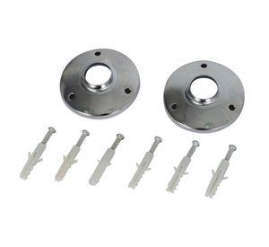 Set flanche 19 mm barra baño cromado angular 2 unidades metalhsa