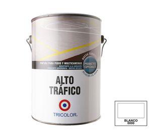 Pintura piso 1 galón Alto tráfico blanco satín Tricolor