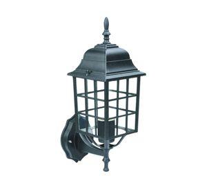 Farol pared 1L E27 negro