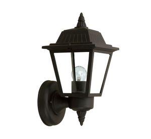 Farol pared 1L E27 negro