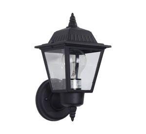 Farol pared 1L E27 negro