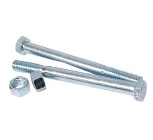 Perno hexagonal G2 3/8x4 zinc con tuerca bolsa 2 unidades Imporper